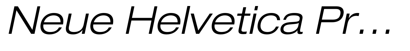 Neue Helvetica Pro 43 Extended Light Oblique